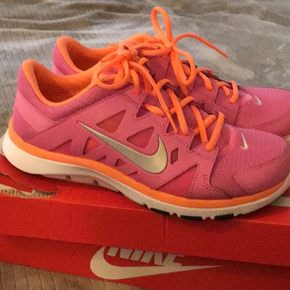 Pink and orange Nike new size 8